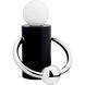 Septum 10.38 inch 7 watt Matte Black and Chrome Table Lamp Portable Light