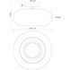 Trinity LED 14.25 inch Black Semi-Flush Mount Ceiling Light in Smoked Glass
