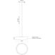 Dalton LED 16 inch White Pendant Ceiling Light in Textured Linen Shade
