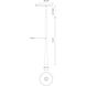 Taper LED 1.25 inch Black Pendant Ceiling Light