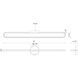 Marlon LED 37.8 inch Brushed Nickel Bath Vanity Light Wall Light