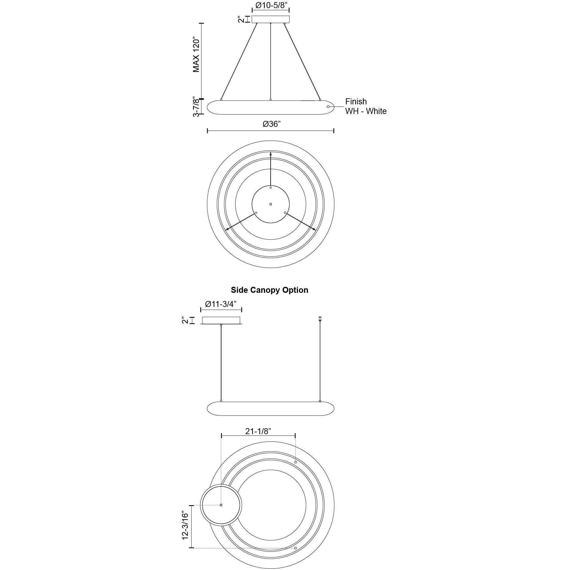 Cerchio Pendant Ceiling Light in Brushed Gold