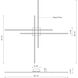 Vega Minor LED 46.5 inch Brushed Nickel Flush Mount Ceiling Light
