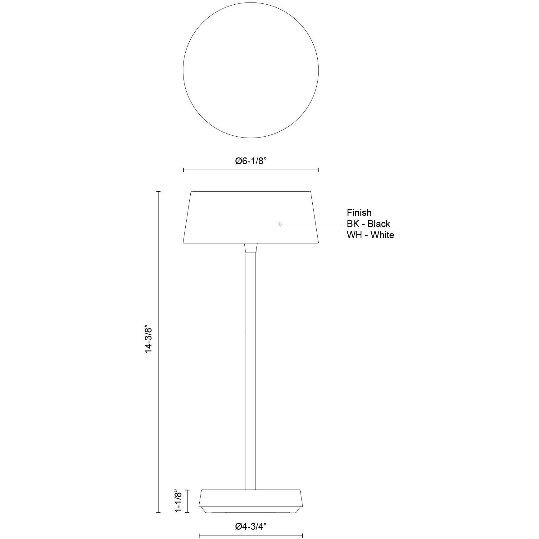 Tindra 14.38 inch 3.00 watt White Table Lamp Portable Light