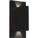 Vista LED 5.5 inch Black Exterior Wall Sconce
