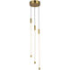 Motif LED 5.5 inch Brushed Gold Multi Pendant Ceiling Light