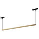 Kyan 48V DC Brushed Gold Trilo Track Linear Pendant Ceiling Light in 4000K