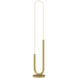 Huron 52.25 inch 21 watt Brushed Gold Floor Lamp Portable Light