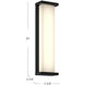 Bravo LED 20 inch Black Exterior Wall Sconce