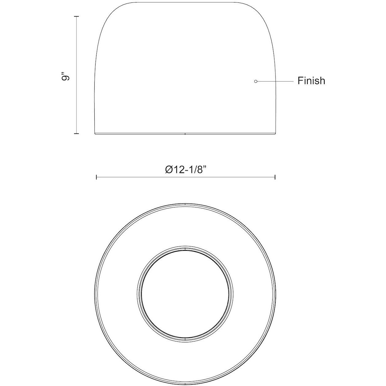 Cayne LED 12.13 inch Black/White Flush Mount Ceiling Light