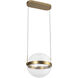 Pisces Pendant Ceiling Light in Brushed Gold