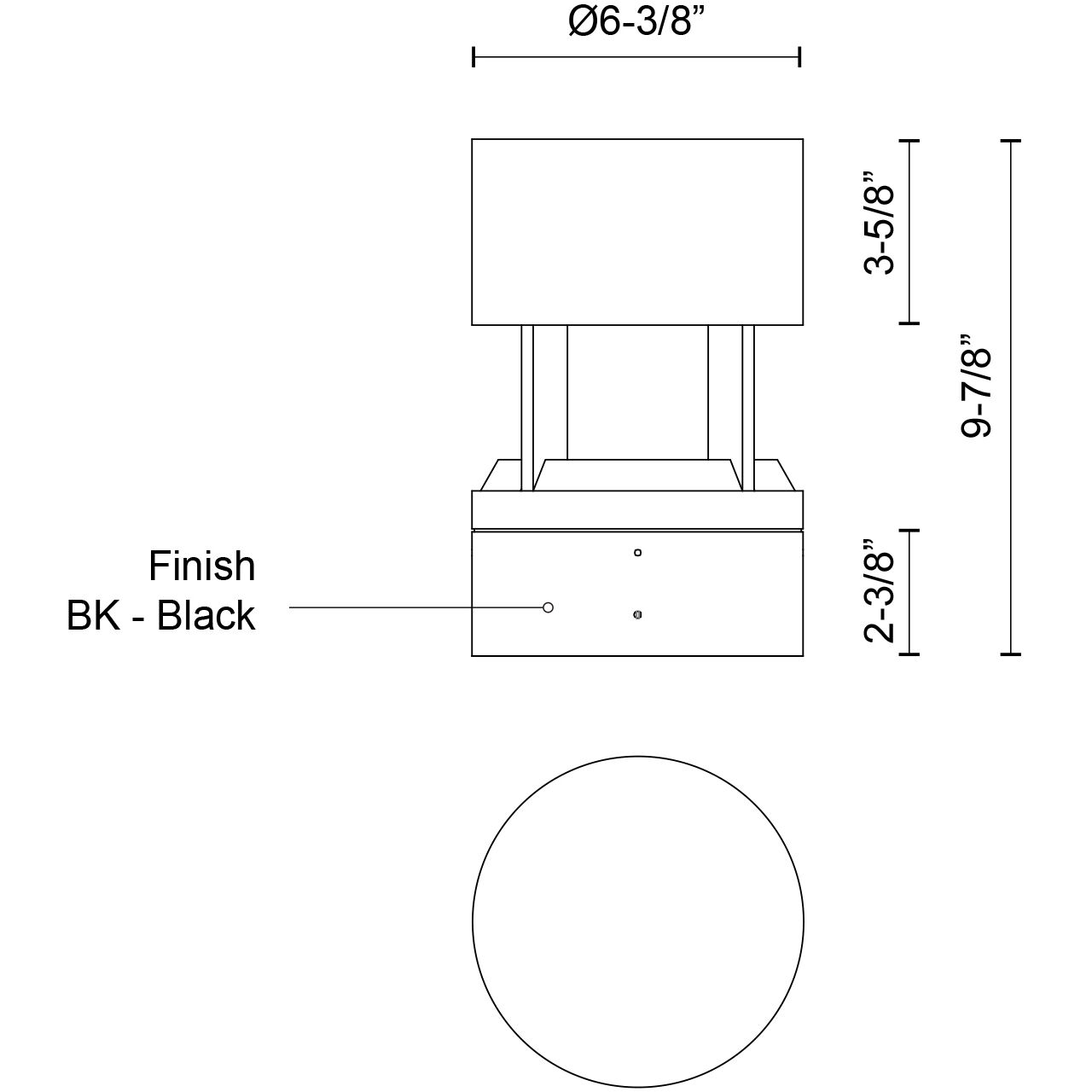 Novato 120-277V 24.00 watt Black Exterior Bollard