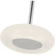Stephord LED 4 inch Chrome Pendant Ceiling Light in Frosted Glass Shade
