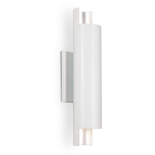 Dela Wall Sconce Wall Light in White and Silver