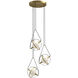 Aries LED 17.63 inch Brushed Gold Chandelier Ceiling Light