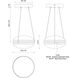 Virgo LED 12.13 inch Black and Opal Glass Pendant Ceiling Light