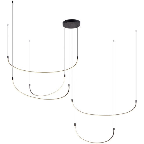 Talis LED 90.25 inch Black Multi-Pendant Ceiling Light