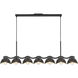 Atlas 7 Light 42.38 inch Black Linear Pendant Ceiling Light