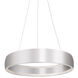 Halo LED 24.38 inch Brushed Silver Pendant Ceiling Light