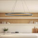 Ovale Linear Pendant Ceiling Light in Black