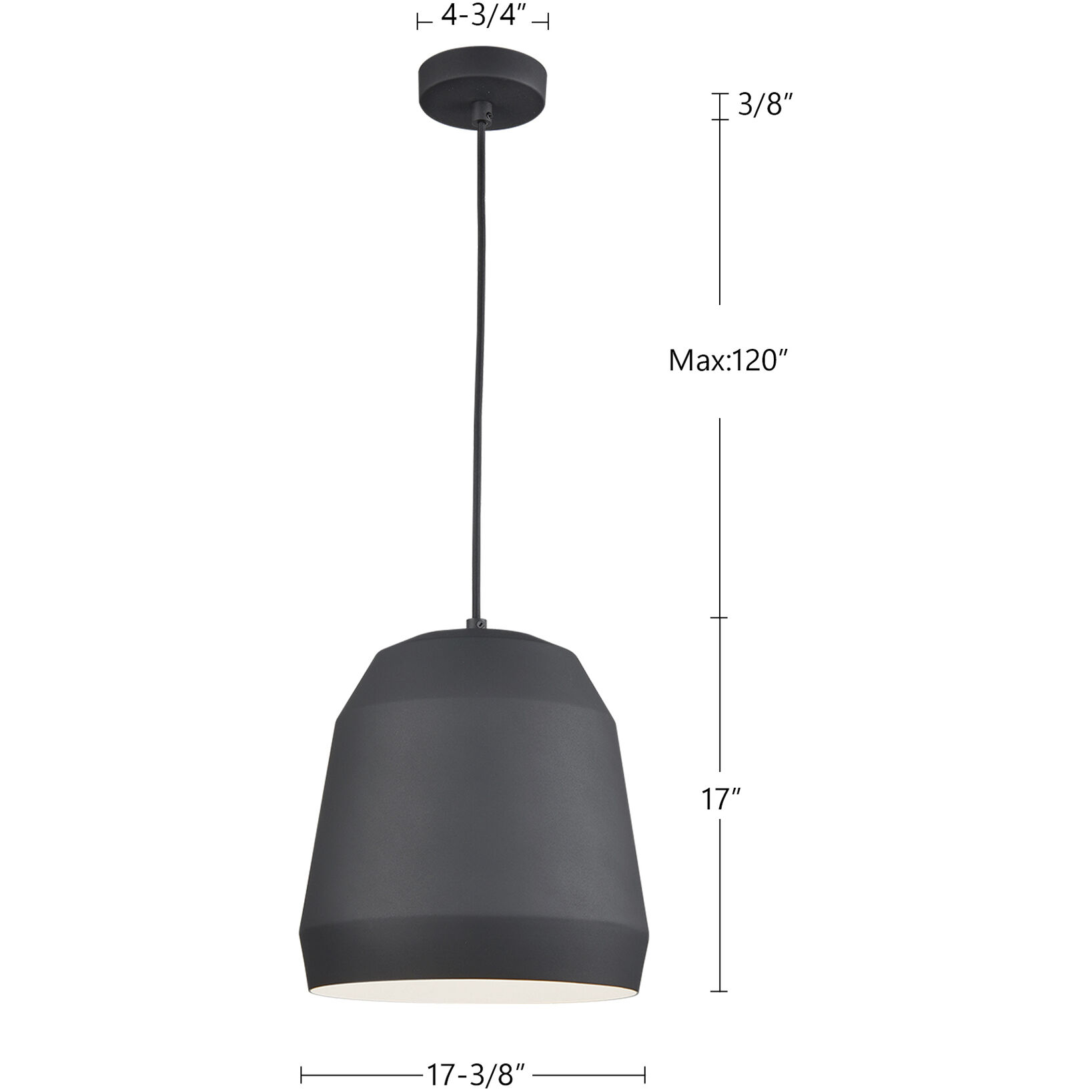 Sedona Pendant Ceiling Light in Black