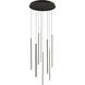 Chute LED 19 inch Black Multi-Pendant Ceiling Light