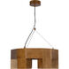 Bosco 24.25 inch Natural Oak Chandelier Ceiling Light