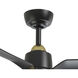 Hugo 52 inch Brushed Gold/Matte Black Ceiling Fan