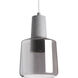 Samson LED 5.88 inch Smoked Pendant Ceiling Light in Smoked Glass