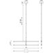 Blade LED 1 inch Brushed Gold Chandelier Ceiling Light