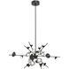 Geode LED 48 inch Black Chandelier Ceiling Light
