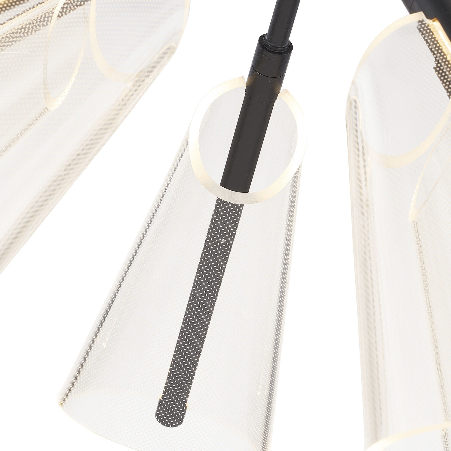 Mulberry LED 26.88 inch Black and Light Guide Chandelier Ceiling Light