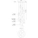 Victoria LED 19 inch Chrome Multi Pendant Ceiling Light