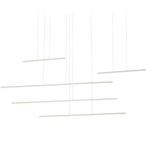 Chute Motion LED 13.75 inch White Multi-Pendant Ceiling Light