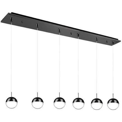 Pluto LED 5.13 inch Black Chrome Multi Pendant Ceiling Light