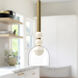 Rise LED 5.63 inch Brushed Gold/Clear Pendant Ceiling Light