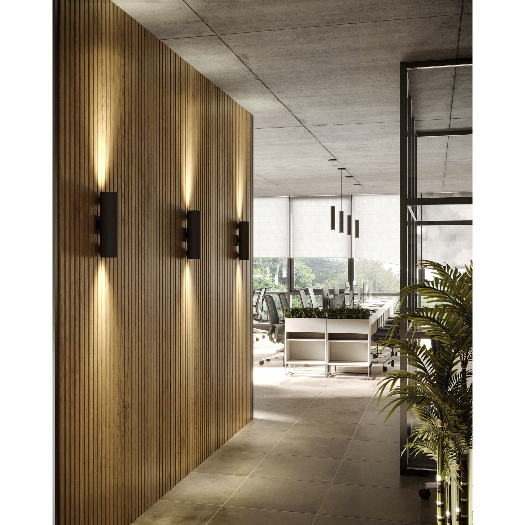 Lorna Wall Sconce Up/Down Light Wall Light in Black