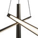 Lex LED 19.63 inch Urban Bronze Chandelier Ceiling Light