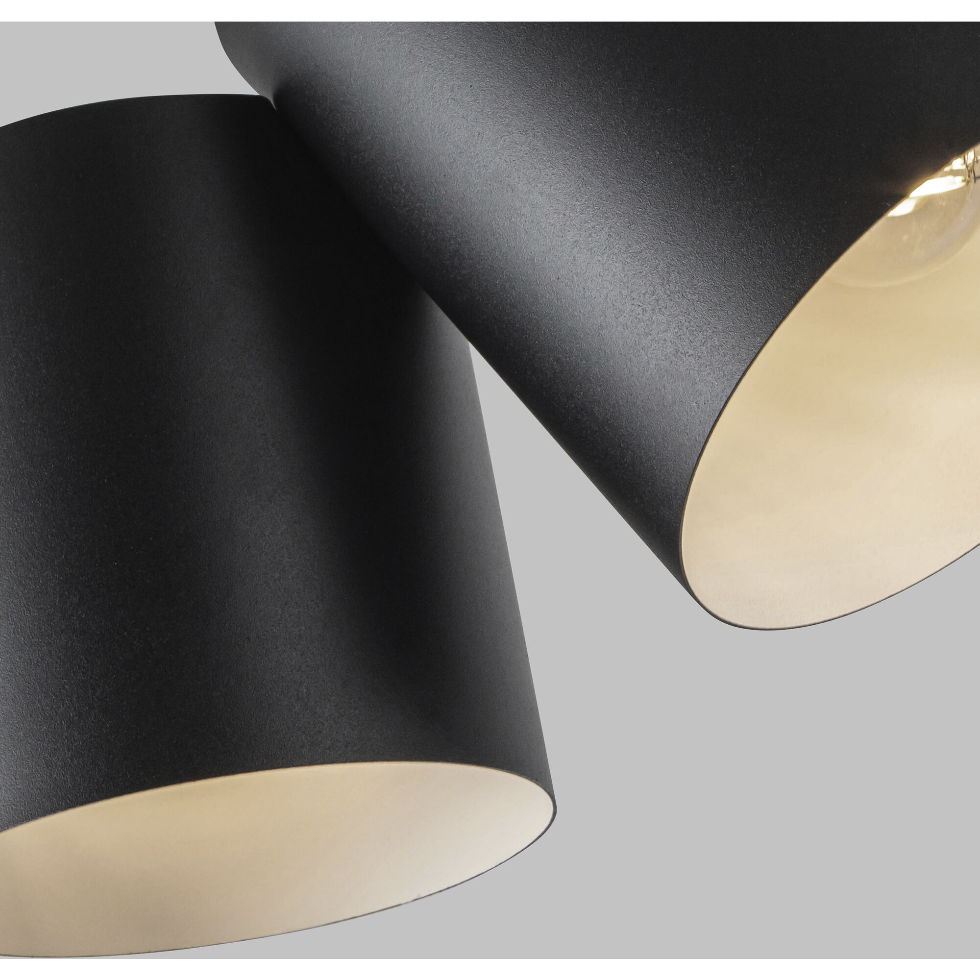 Keiko 2 Light 6 inch Black Semi-Flush Mount Ceiling Light