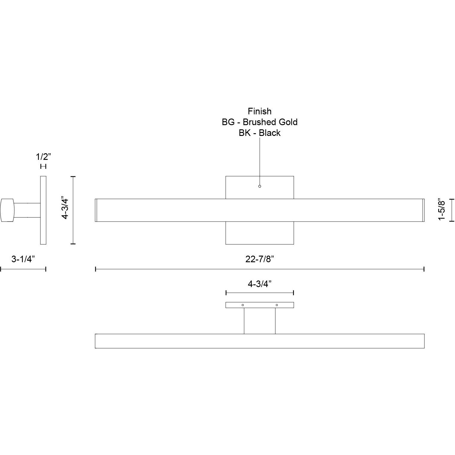 Vera Bath Vanity Light Wall Light in Black