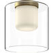 Birch LED 9.5 inch Brushed Gold Flush Mount Ceiling Light