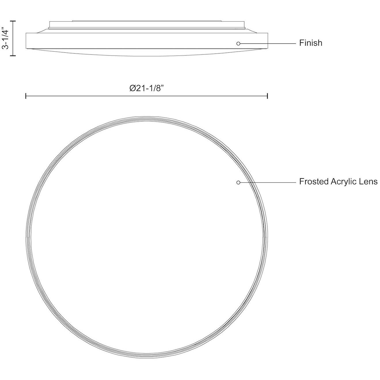 Brunswick LED 21.13 inch White Flush Mount Ceiling Light