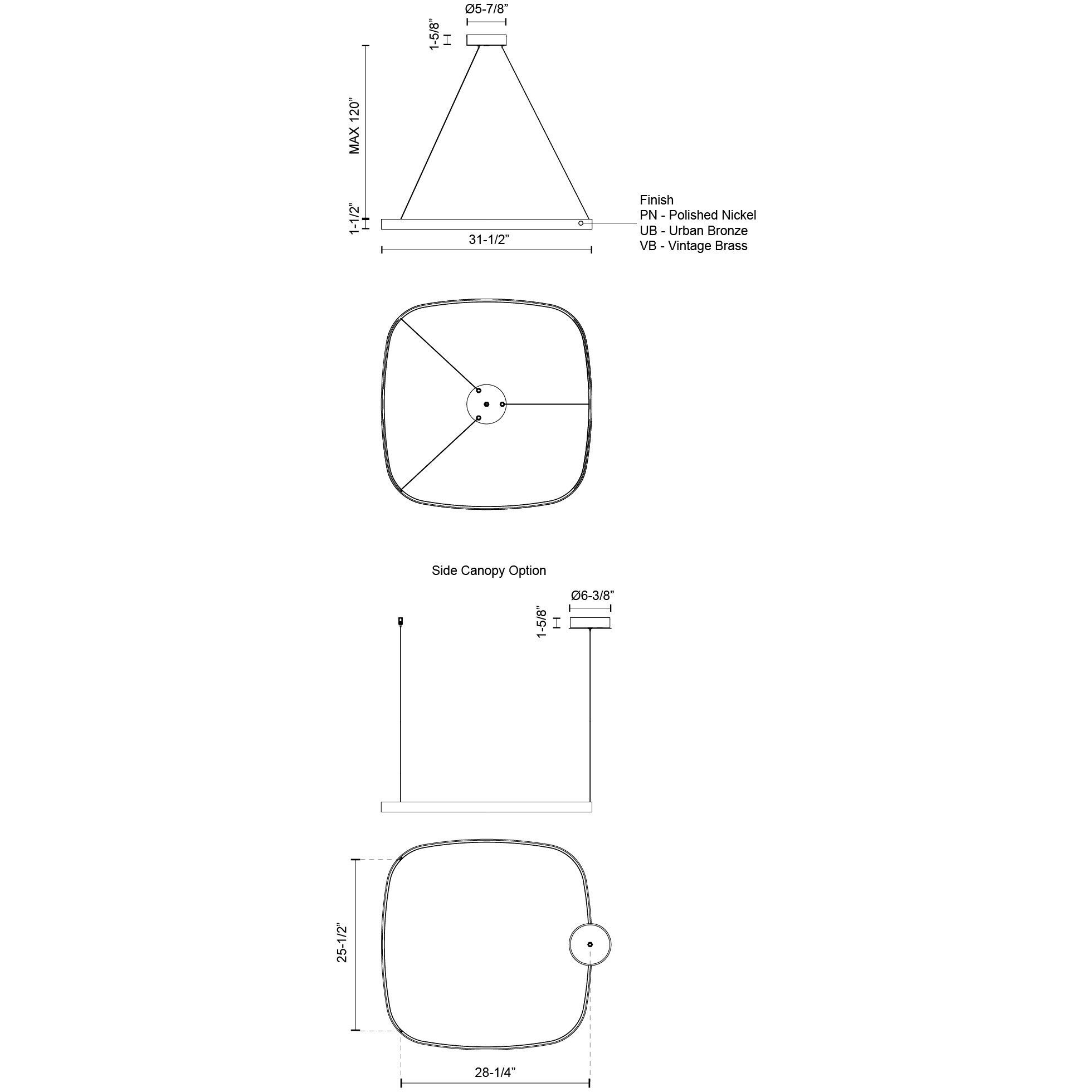 Yukon Pendant Ceiling Light in Urban Bronze