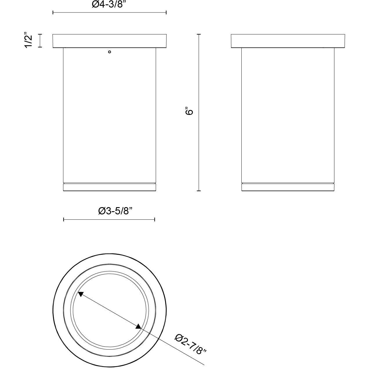 Nordic LED 4.38 inch White Exterior Ceiling