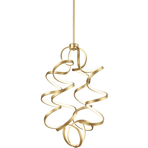 Synergy LED 23.63 inch Antique Brass Chandelier Ceiling Light