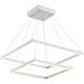 Piazza LED 23.63 inch White Chandelier Ceiling Light