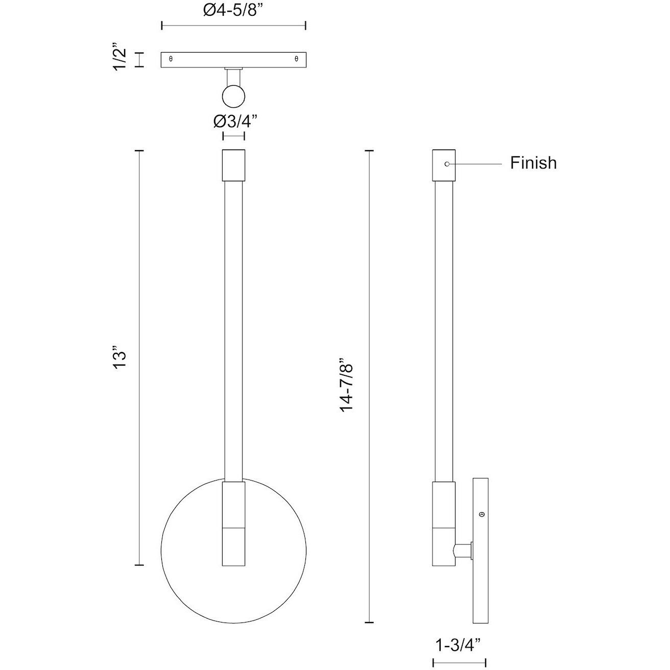 Motif Wall Sconce Wall Light in Brushed Gold