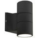 Lund LED 7 inch Black Outdoor Wall Sconce