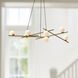 Amara LED 16.5 inch Brushed Gold/Glossy Opal Glass Chandelier Ceiling Light
