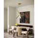 Lex LED 19.63 inch Vintage Brass Chandelier Ceiling Light